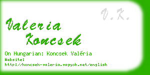 valeria koncsek business card