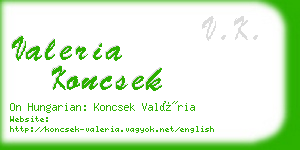 valeria koncsek business card